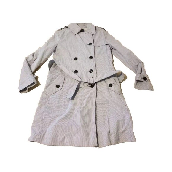 Womens Gap Trench Coat M Medium Blue Cotton Coat - Picture 1 of 12
